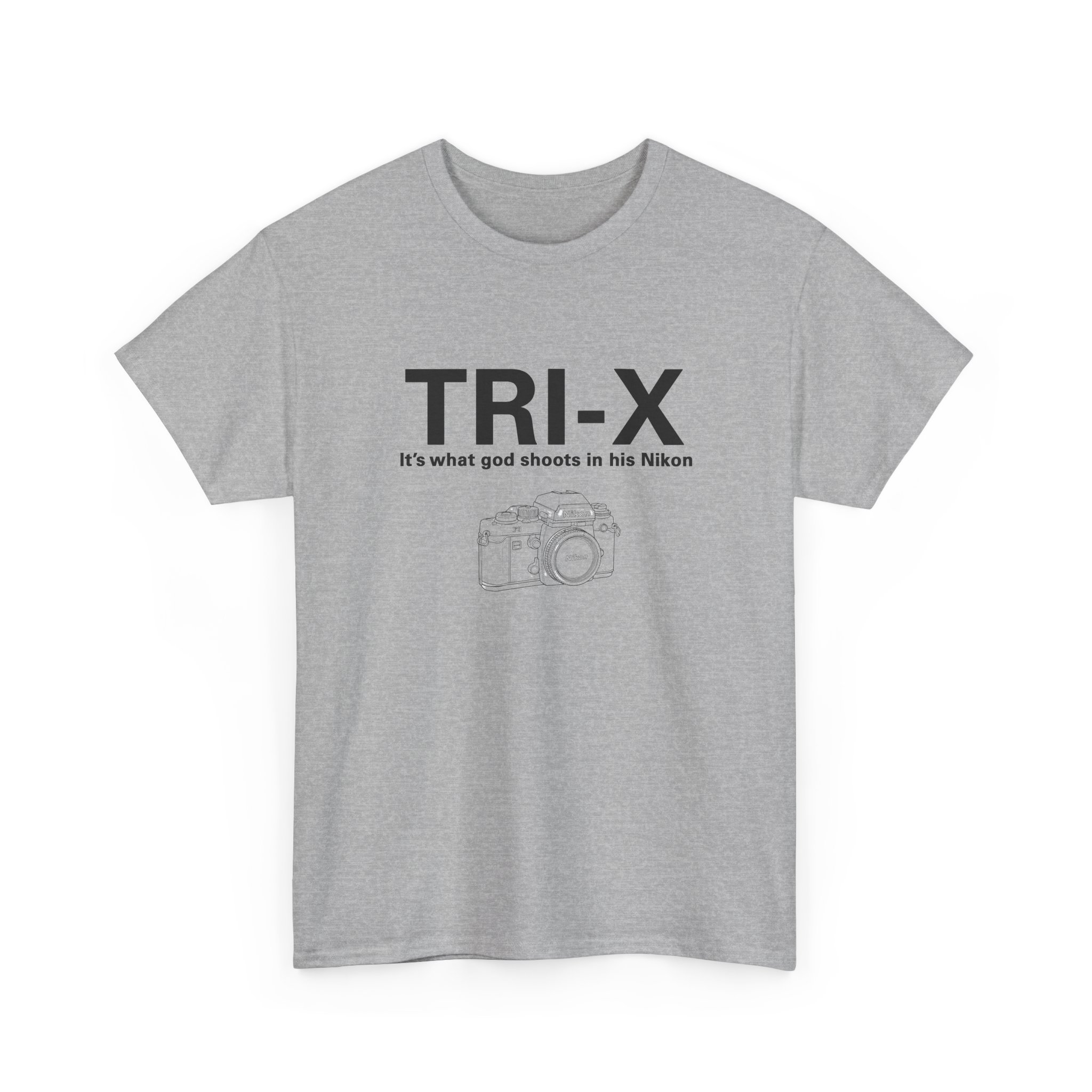 TRI-X Film Photography Tee — “It’s what god shoots in his Nikon” Camera Shirt - Image 10
